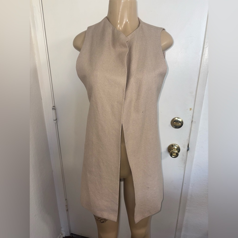 Kaarem Vein Dropped Arm Pocket Vest Jacket Cotton Size XS New